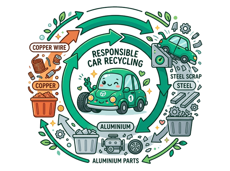 Environmentally responsible car recycling process